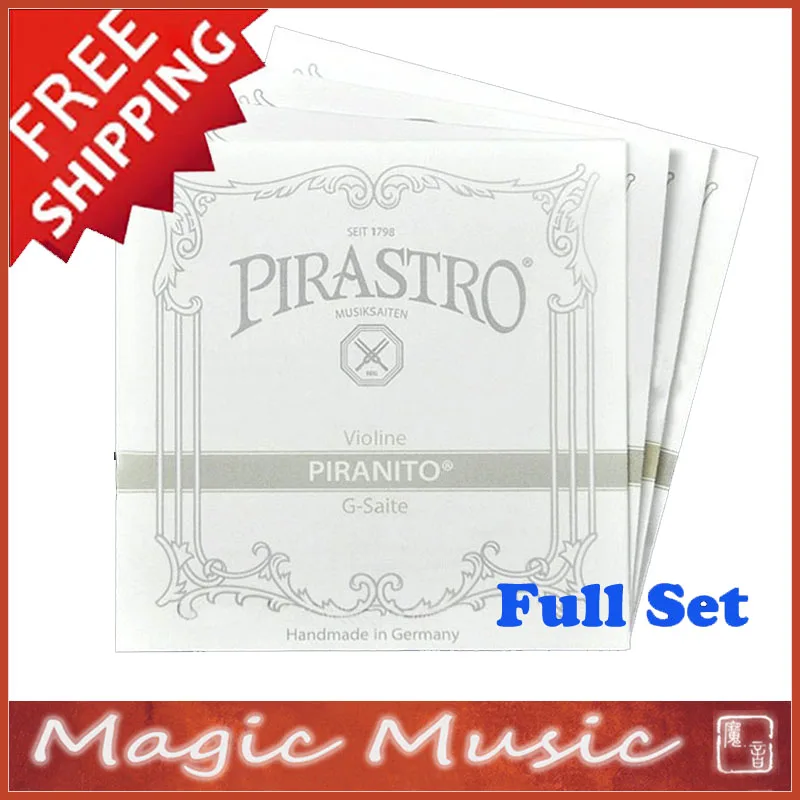 

Free shipping! Pirastro Piranito Violin Strings Set Ball End Size 4/4 made in Germany, Full Set 615000