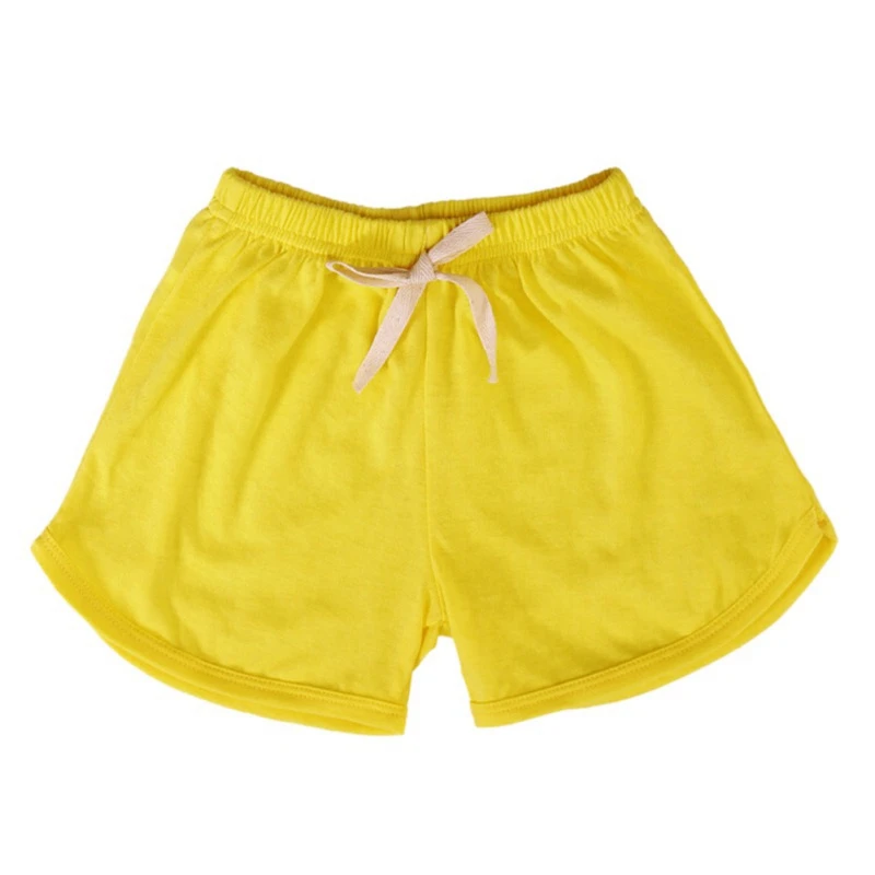 Новые летние хлопковые шорты в стиле кэжуал для мальчиков и девочек, яркие цвета, плотная пляжная одежда, цветные короткие брюки с свободной подошвой