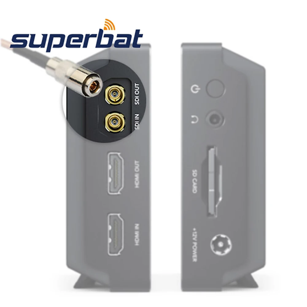 Superbat 75ohm HD SDI Cable 60cm RG179 for Blackmagic BMCC BMPCC Video Assist 4K Transmissions HD-SDI Camera Accessory