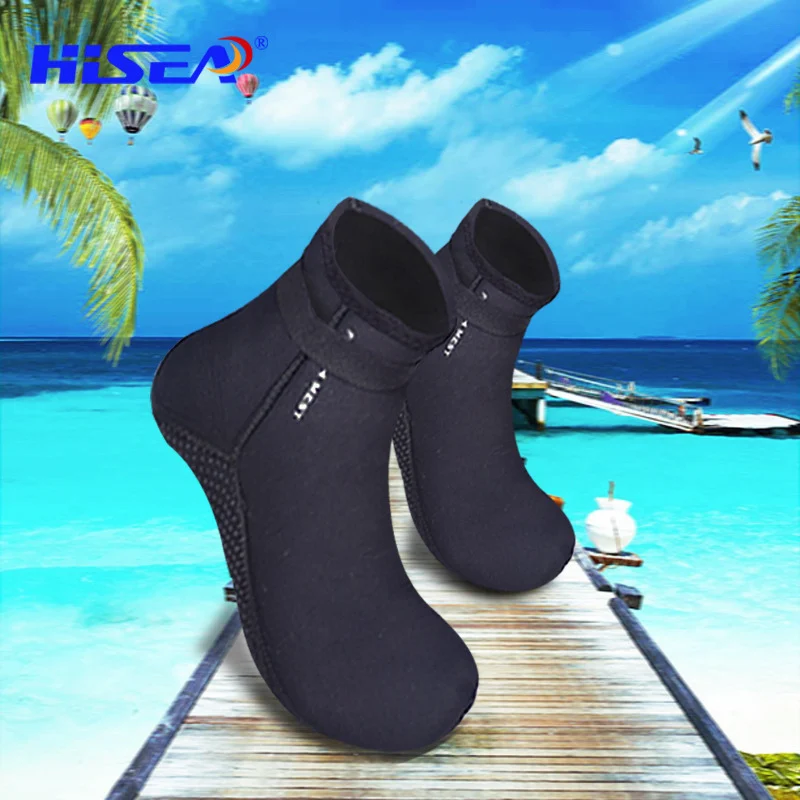 SEAC 3mm neoprene high upper warm antiskid shoes Winter swimming ...