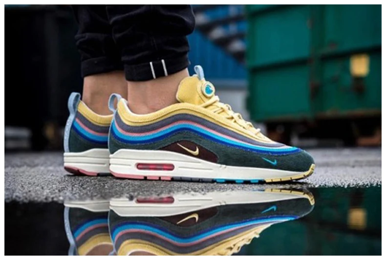 Nike Air Max 1/97 VF SW для мужчин дышащие кроссовки Удобная уличная спортивная обувь# AJ4219-400