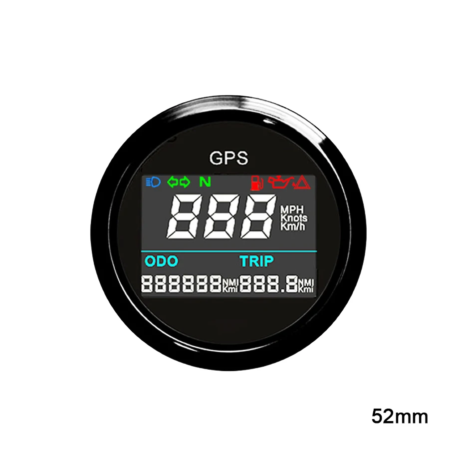 New 52 mm Digital GPS Speedometer Odometer Tachometer for a boat For