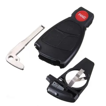 

Multifunction Car Remote Key Case Cover For Mercedes Benz C E ML Class Soft 3 Buttons With Battery Cover And Blade Car Key Shell