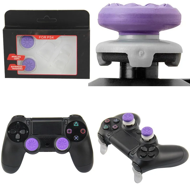 

1 set Analog Extender thumbtick Grip Enhanced Thumb Stick Cap For PS4 Controller L2 R2 Trigger Extended Button for Playstation 4