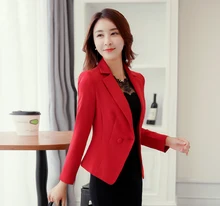 J60549 Новое поступление 2018 офис Спецодежда бизнес костюм Slim Fit Малый Блейзер и куртка