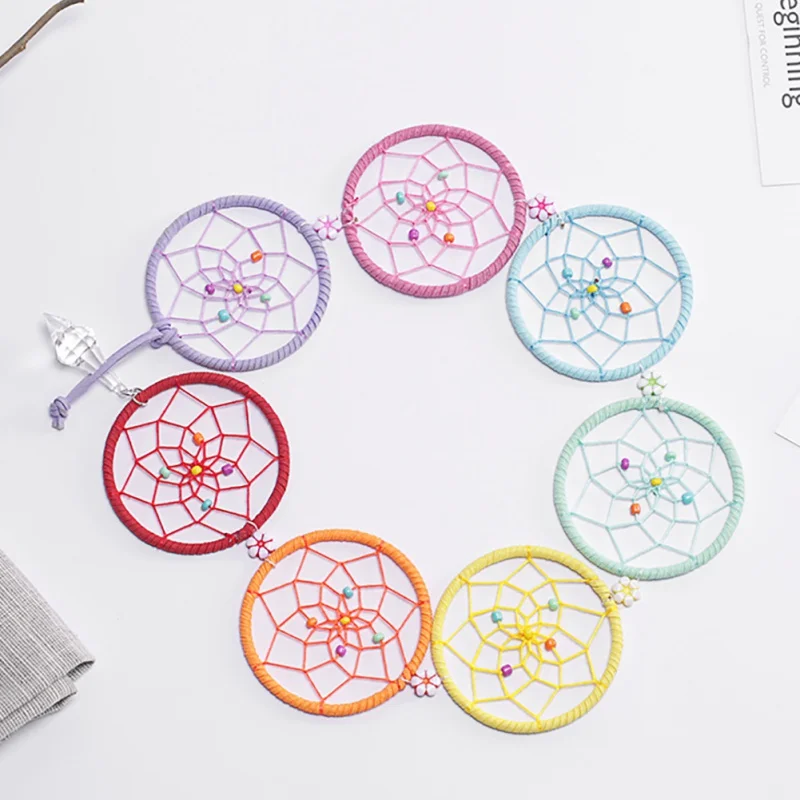 

Colorful Ring Hand-woven Crafts Pendants Creative National Wind Dream Catcher Wall Hanging Decoration Party Ornament