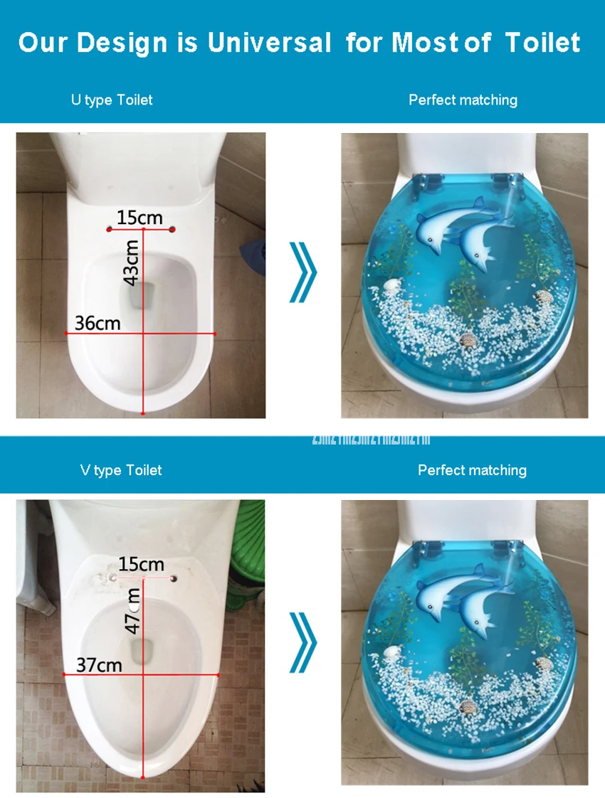 Европейский уникальный красивый универсальный комплект из смолы для сиденья унитаза с крышкой, немой утолщенной U/V/O тип универсальный чехол для унитаза