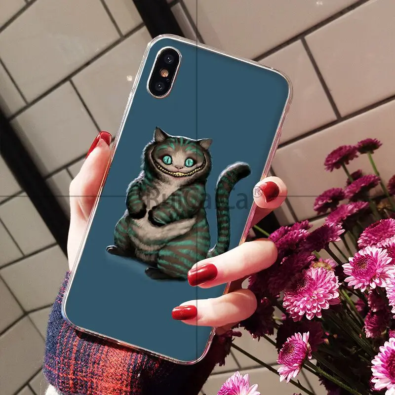 Ruicaica Алиса в стране чудес Чеширский чехол с котом Оболочка Чехол для телефона для Apple iPhone 8 7 6 6S Plus X XS MAX 5 5S SE XR крышка - Цвет: A14