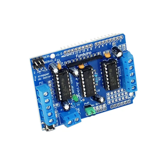 Best Price Funduino L293D Stepper Motor Driver Board Control Shield Module Motor Drive Expansion Board 4.5-16V DC For Arduino Mega2560 Best Price Funduino L293D Stepper Motor Driver Board Control Shield Module Motor Drive Expansion Board 4.5-16V DC For Arduino Mega2560