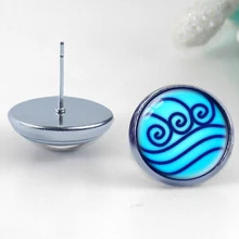 1 шт. Аватар "Повелитель стихий" племени воды серьги-гвоздики Бижутерия Серьги Доктор Кто мужской женский стимпанк свадебный подарок