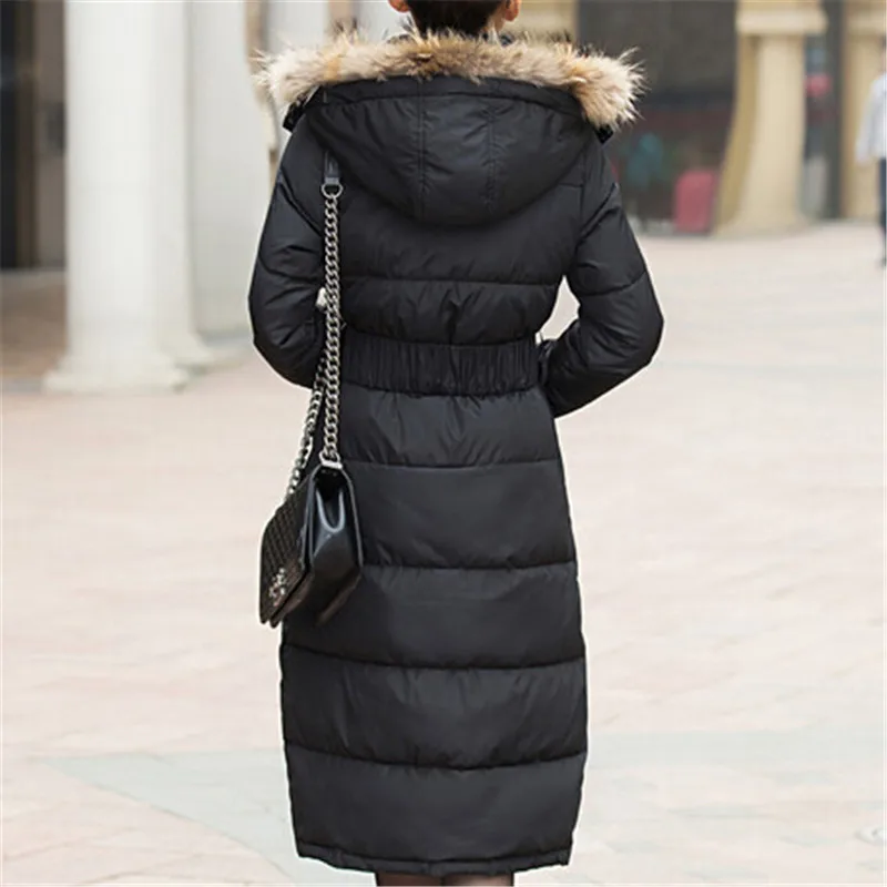 Горячая Распродажа, женские зимние куртки до колена, длинное пальто, женская верхняя одежда с капюшоном, толстая стеганая куртка, женская пуховая парка, большие размеры LQ087