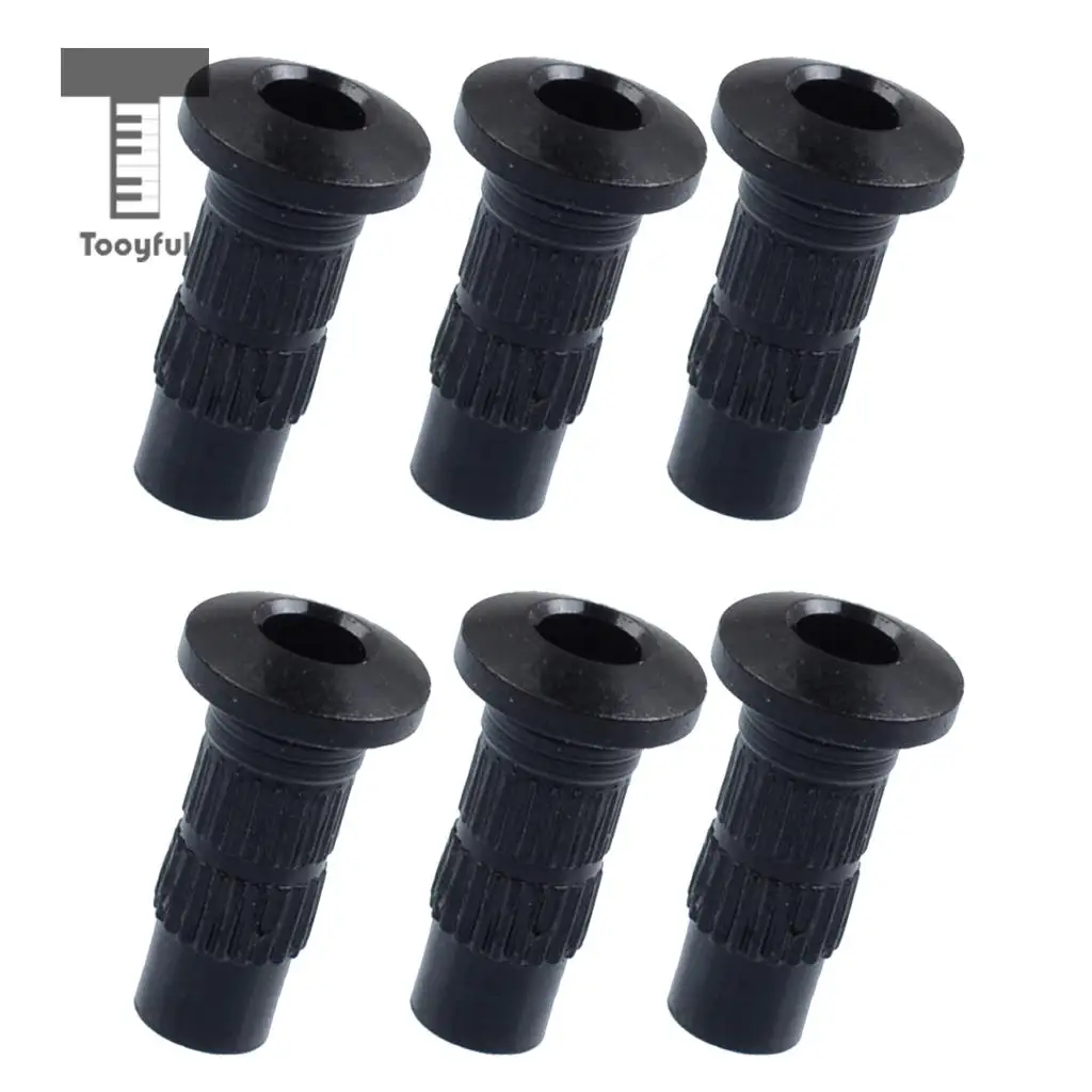 Tooyful 6Pcs Through Body Electric Guitar String Mounting Ferrules Bushing 