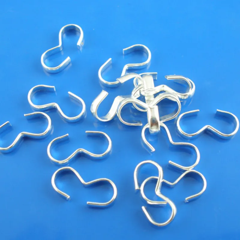 2000Pcs Silver Plated " 3 " " W " Alloy Crimp Connectors Jewelry Diy