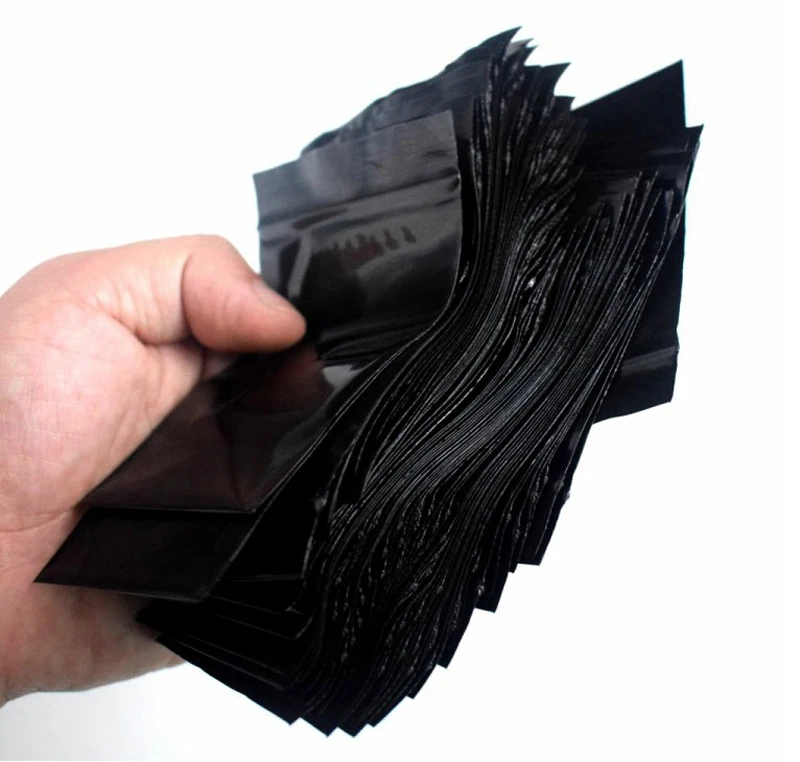 Black color Self Sealing Plastic Bags 20