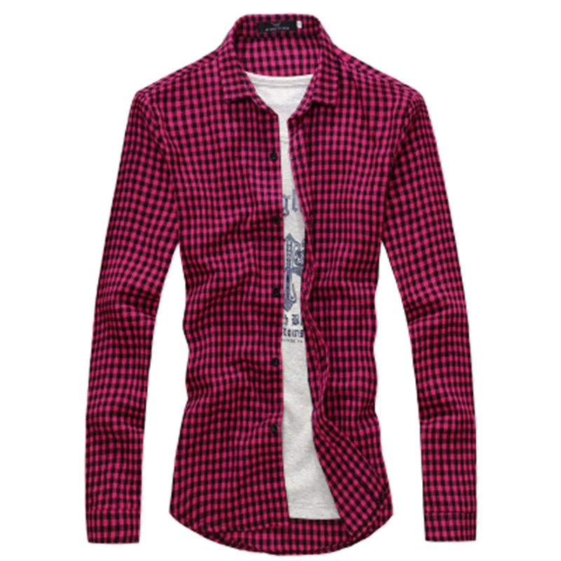 Popular Red and Black Plaid Shirt MenBuy Cheap Red and Black Plaid