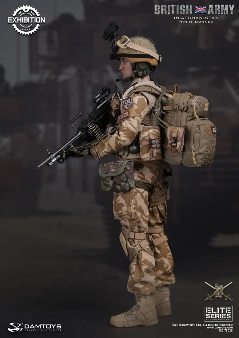 Damtoys CICF Exhibition Edition 78036 британская армия в Afghanistan MINIMI Machinegunner Коллекционная фигурка