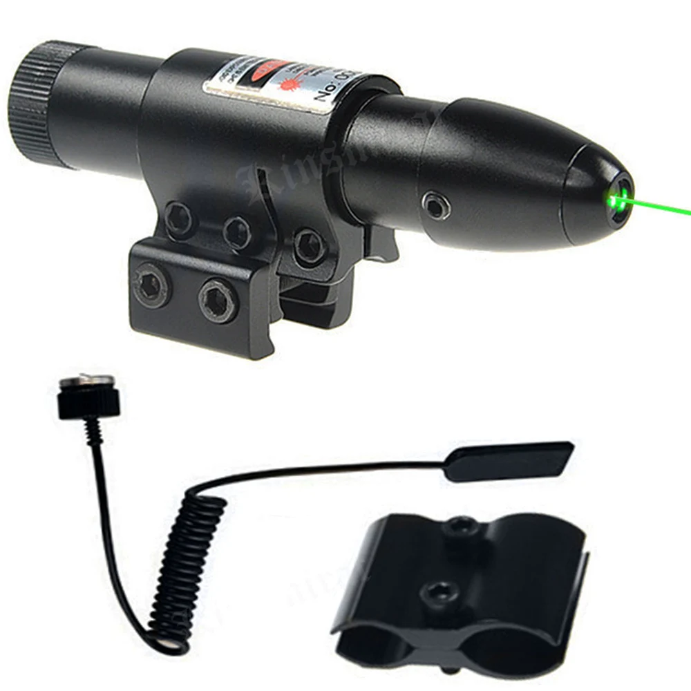Universal para Armas Tático sem Bateria Mira Laser Verde Airsoft 11mm 20mm Rifle Air