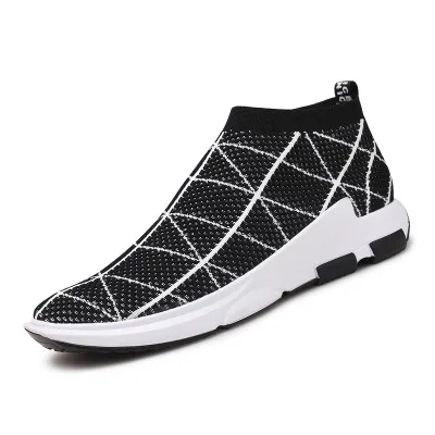 

2018 summer man shoes high upper air mesh slip-on breathable light sweat-absorbant shoes mixed color big size