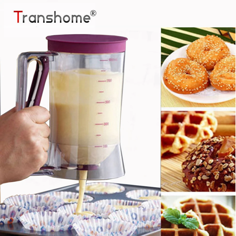Transhome Batter Dispenser 900ml Pancake Dispenser DIY Baking Pastry