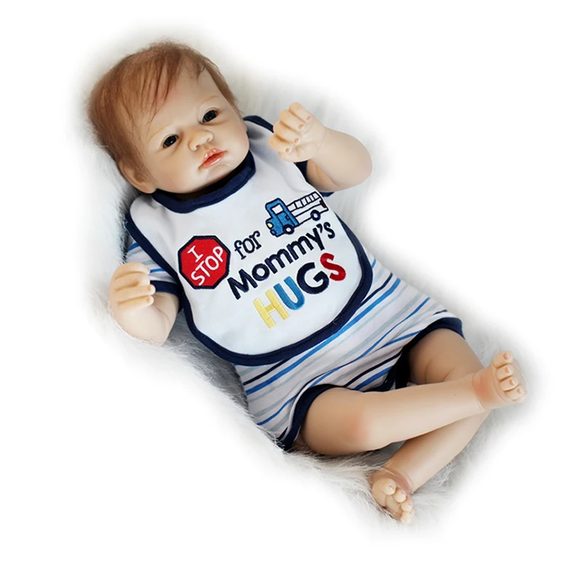 KEIUMI Реалистичная кукла Reborn Baby Boy 22 дюйма силиконовая для младенцев ручная работа