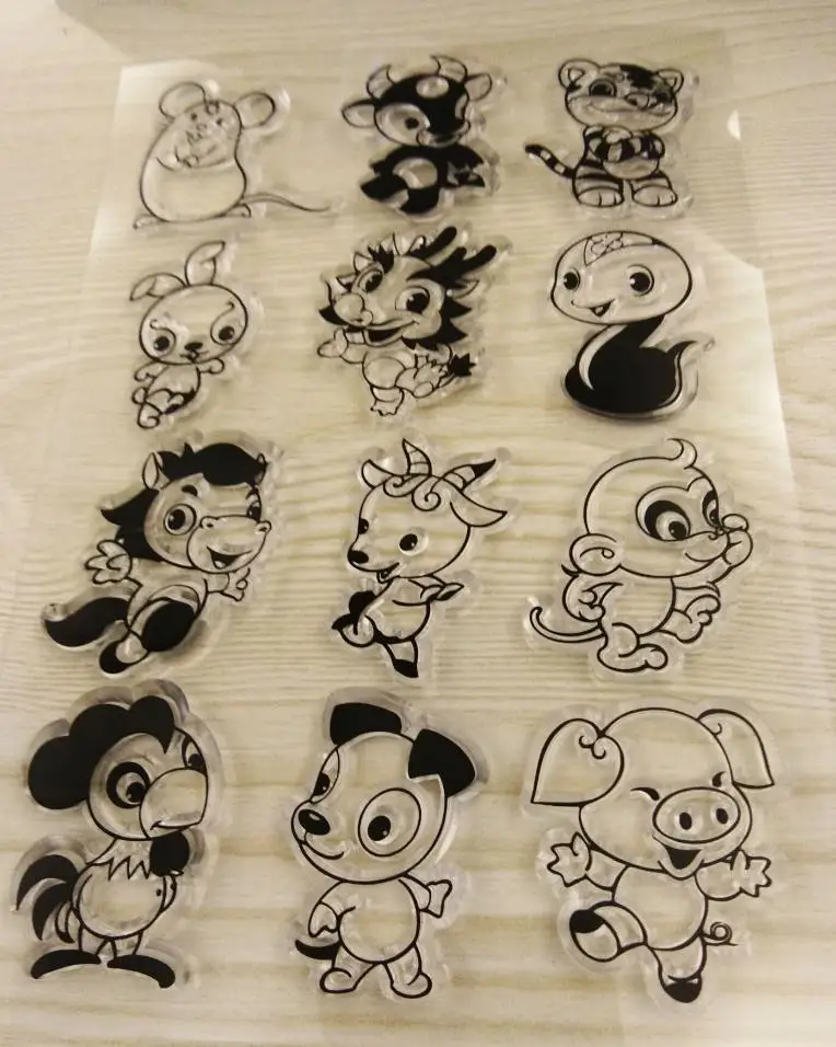 

cartoon animal Transparent Clear Silicone Stamps for DIY Scrapbooking/Card Making/Kids Fun Decoration
