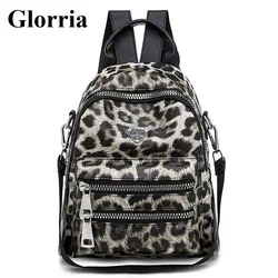 Glorria дизайнер сумки известный бренд для женщин кожаный рюкзак 2019 Leopard Bagpacks для подростка обувь девочек женская школьная сумка большой Mochila