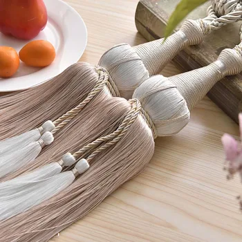 

2pcs Pair Curtain Accessory Hanging Belt Ball Curtain Tassel Tieback Curtain Accessories Decoration Curtain Pendant CP125#30