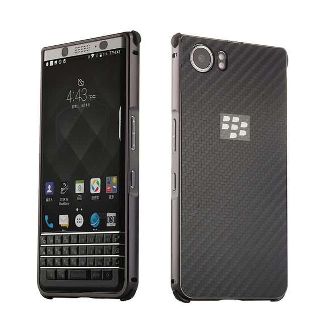 For Blackberry KEYone Case Aluminum Metal Frame Bumper Carbon Fiber 