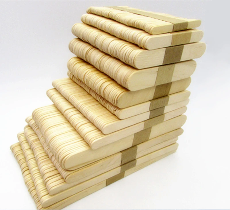 

50pcs/lot Popsicle Stick Wooden Lollipop Popsicle Sticks Ice-lolly, Angle Edge Length 180mm Ice Pop Sticks