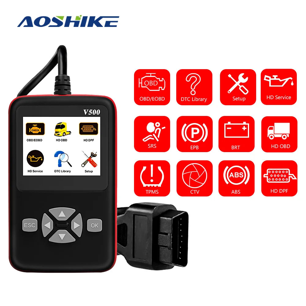 

AOSHIKE Lanch OBD Diagnostic-Tool OBDII Protocols Smart Scan Tool Code Reader Multi-Brands Tuning Car Universal