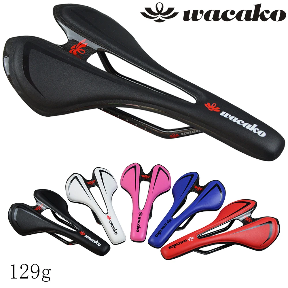 

wacako Carbon Saddle Ultralight 129g Full Carbon Fiber+Genuine Leather Bicycle Saddle MTB Road Cycling Bike Saddle Seats