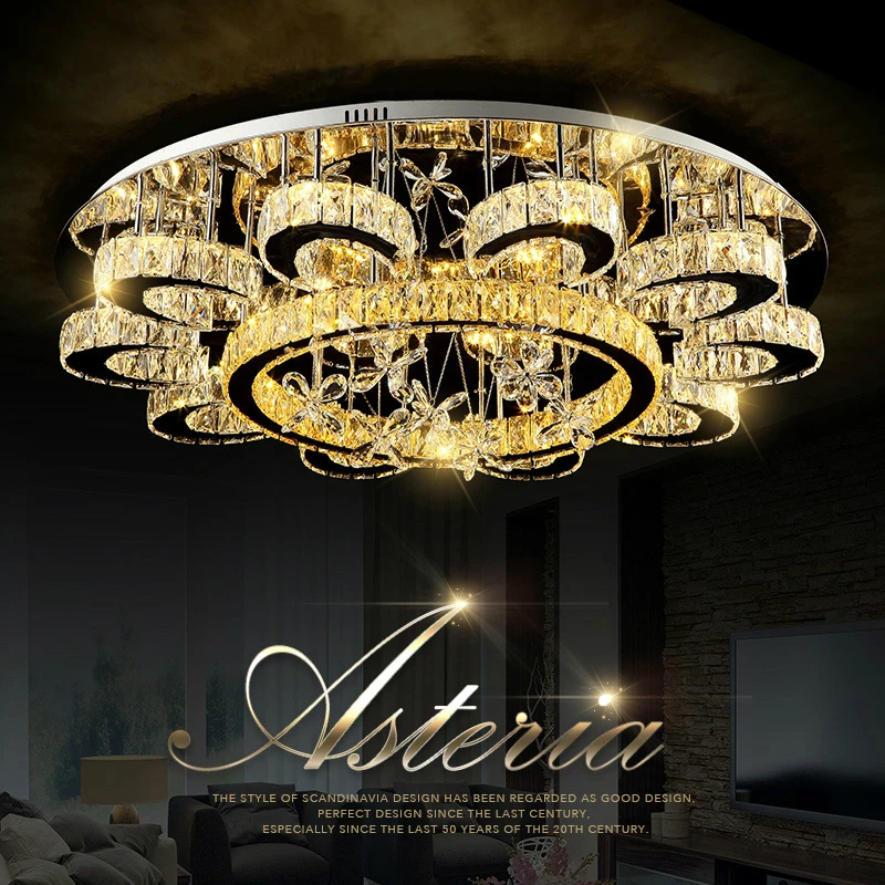 

LED Ceiling Lights Modern K9 crystal luminaires illumination home fixtures living room Ceiling lamps bedroom Ceiling lighting