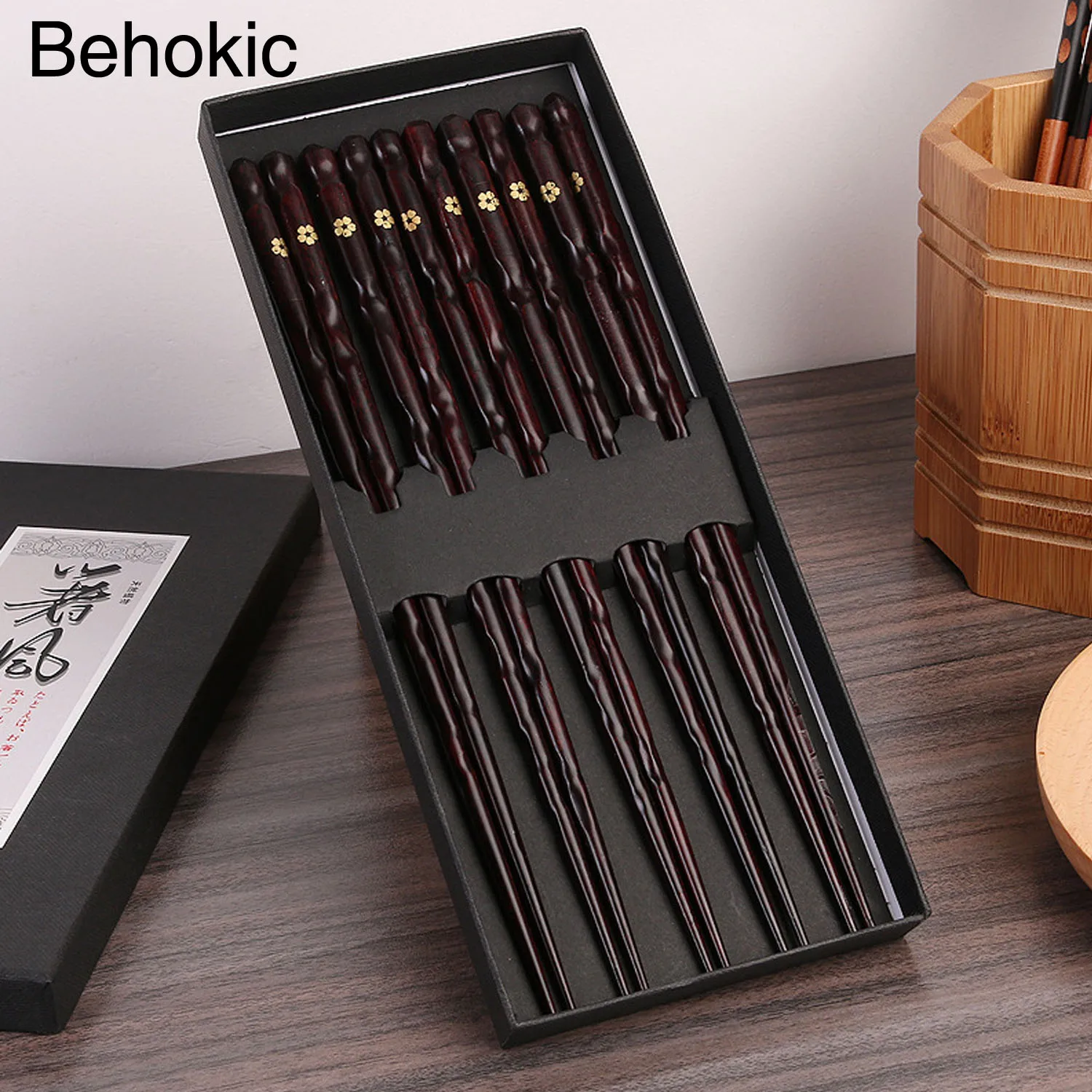 Палочки для еды из натурального дерева 5 пар|japanese chopsticks|sushi sticksjapanese wooden chopsticks |