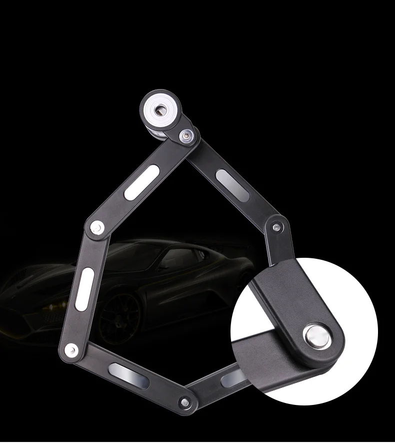 WHEELSafety Foldable Lock MTB Mountain Bike Lock Anti-cut Alloy Steel Anti-theft