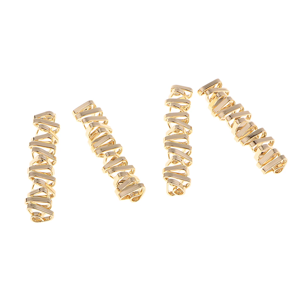 4 Pieces Golden Tone Sprial Hollow Charms Pendant for Necklace Bracelet DIY Jewelry Making Accessories 1.22 x 0.28 inch