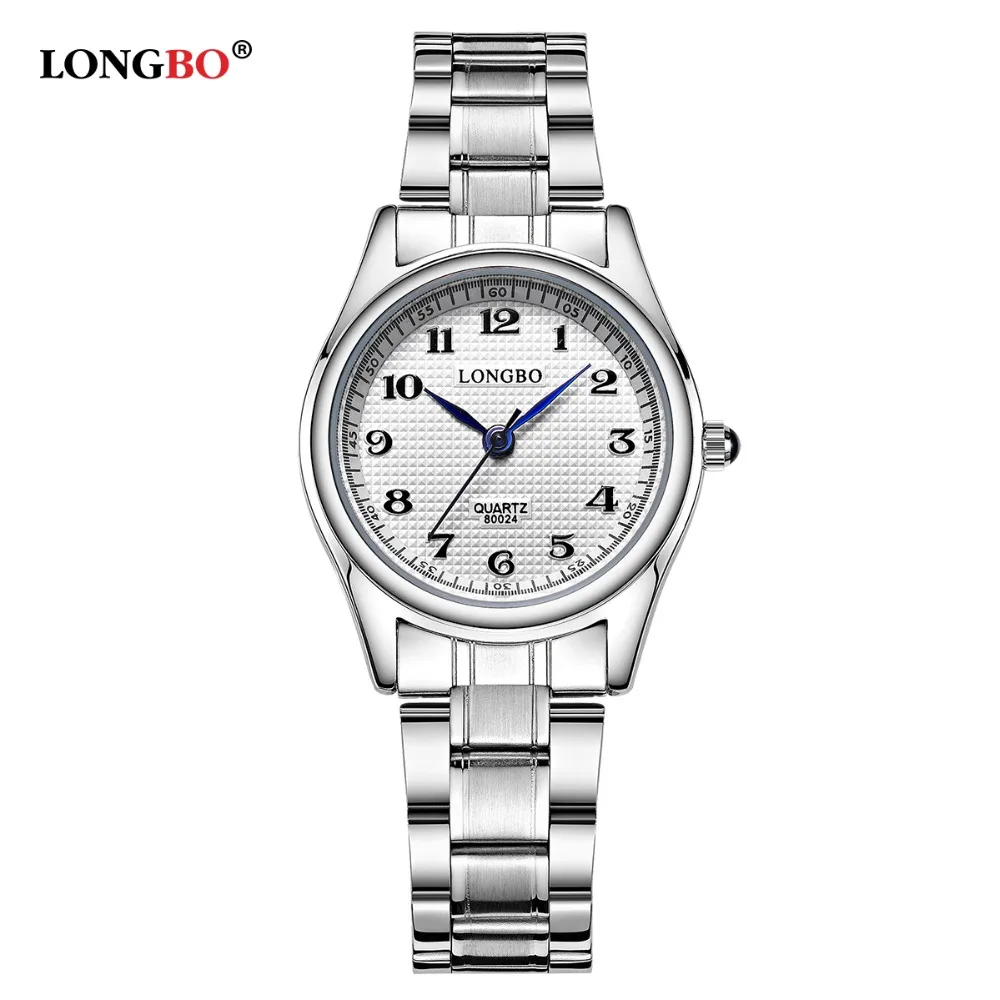 Часы LONGBO Luxus Quarzuhr 2017 года повседневные Модные стальные часы для мужчин и женщин