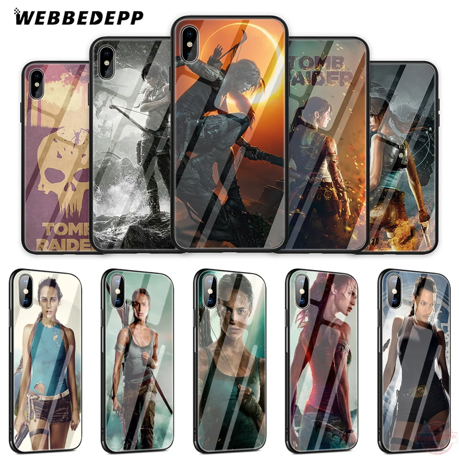 WEBBEDEPP Tomb Raider 2018 Tempered Glass Phone Case for Apple iPhone XS Max XR X 8 7 6S Plus 5S SE | Мобильные телефоны и