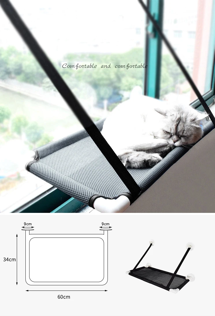 

Durable Cat Window Sunny Cat Bed House Sill Window Seat Hammock Holds Bed Sucker Cat Safe Hanging Shelf Up To 10kg
