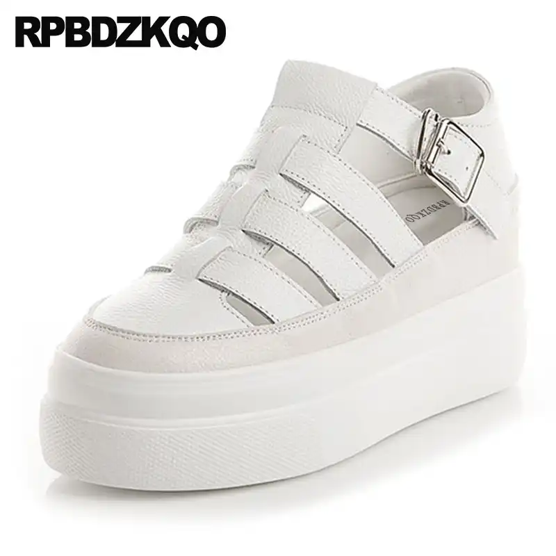 white flatform pumps