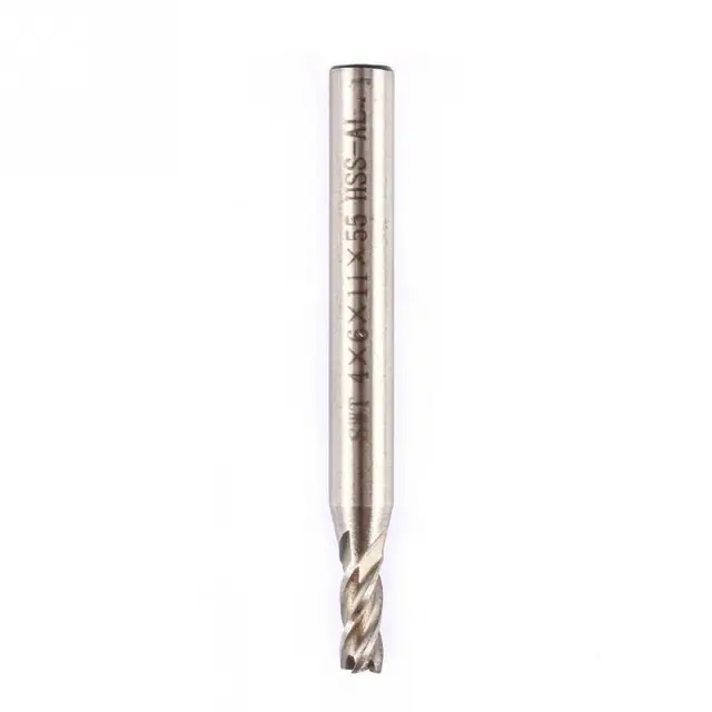 4mm-12mm Drill Bit HSS CNC Straight Shank 4 Flute End Mill Cutter Drill Bit