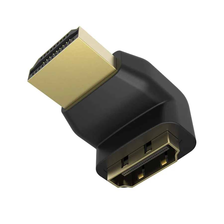 Robotsky HDMI Мужской к HDMI Женский Кабель адаптер Скрытый удлинитель 90 градусов под прямым углом для HD 1080P DHTV позолоченный штекер HDMI