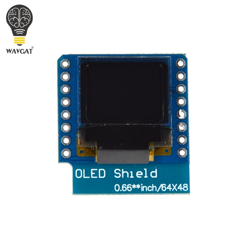 ESP32 Minikit OLED щит для WAVGAT D1 mini 0 66 &quotдюймов 64X48 IIC I2C | Электронные компоненты и