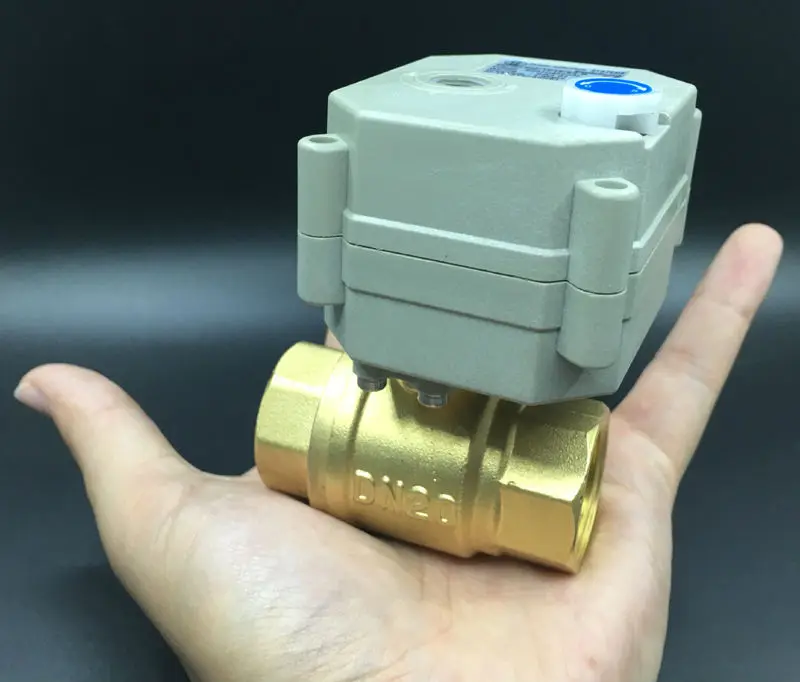 Normally Open/Close Valve 2 Way Brass DN20 Electric Valve With Manual