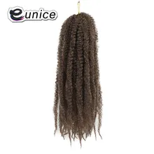 Eunice синтетические косички волос для Marley косички M1B/27/ошибка Омбре афро кудрявый крючком плетеные волосы 18 дюймов 30 прядей/шт