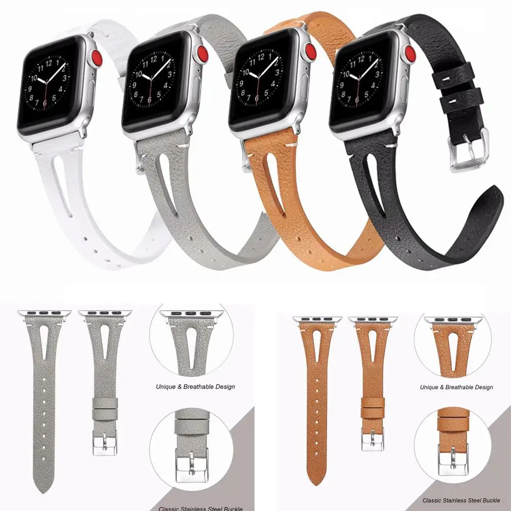 

from factory Loop for Apple Watch Leather Band 40mm 44mm for iwatch 38mm 42mm Strap series 4 3 2 1series 5
