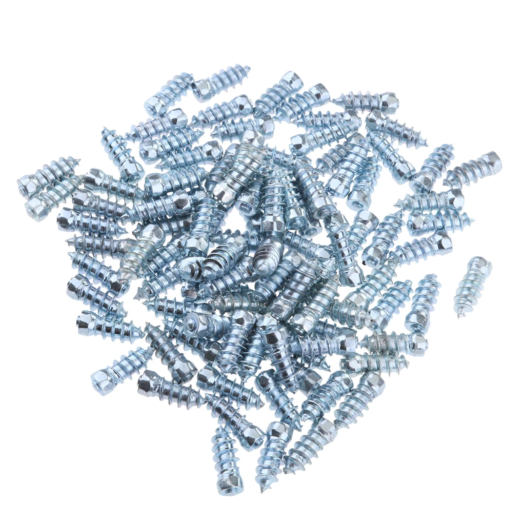 100x /Set Winter Car SUV Anti Slip Screw Stud Wheel Tire Snow Spike H18 18mm Wheel Tire Protector Studs Screw