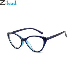 Zilead для женщин Кошачий глаз зрелище оправа для очков Мужская прозрачные линзы оптический плотная Glasse оправа Очки для работы за компьютером
