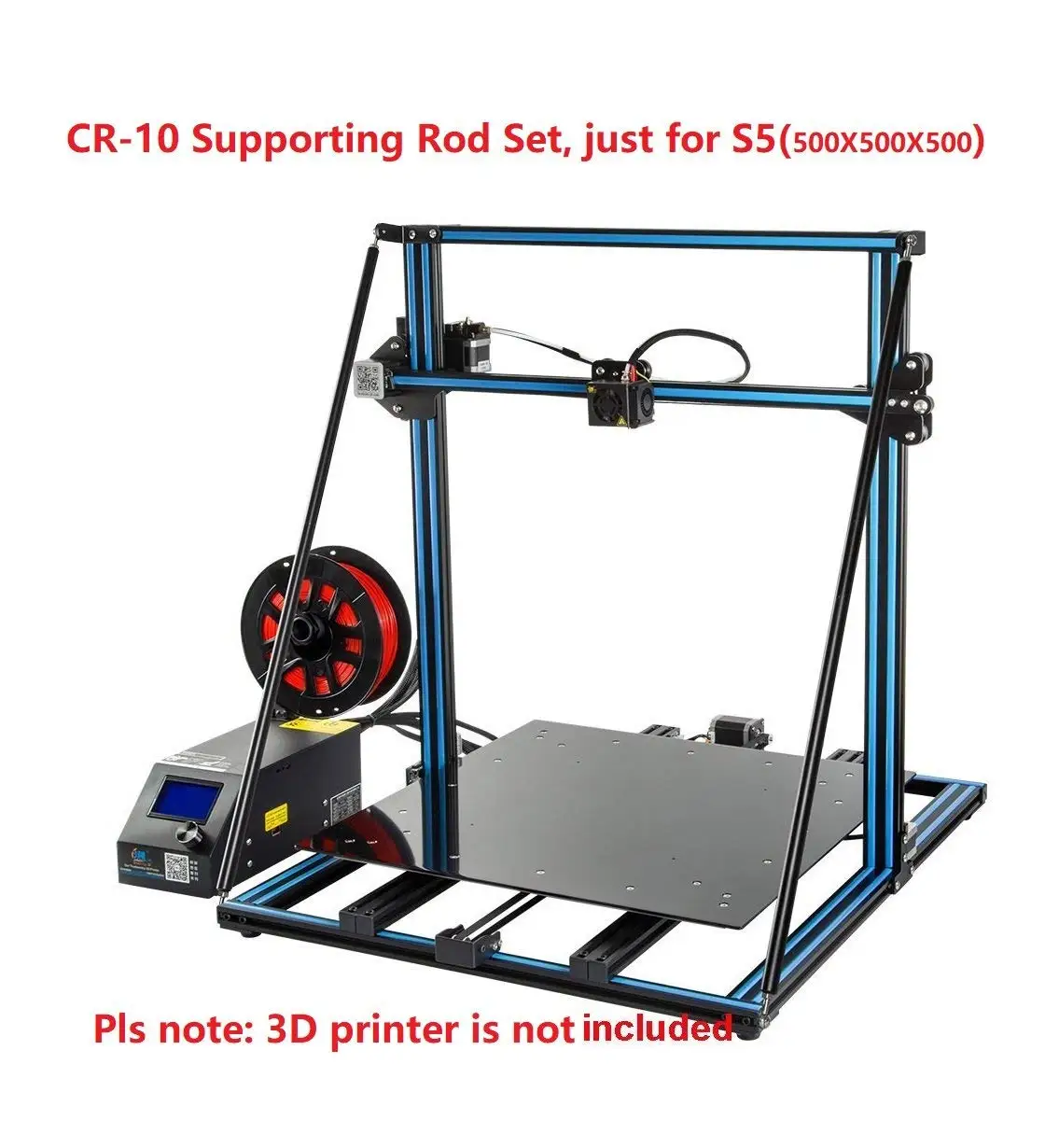 CR-10 S5 опорный стержень комплект 500 мм Размеры Creality 3D-принтеры междурамное крепление детали для модернизации Creality CR-10S5 3D-принтеры Запчасти