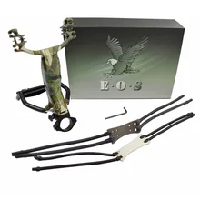 1х охотничья Рогатка, мощная камуфляжная, черная, серебряная, на запястье, катапульта, Резиновая лента, для рыбалки, стрельбы из лука, лук
