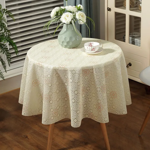 Slow Forest Lace Tablecloth Table PVC Plastic Pad Large Round Table